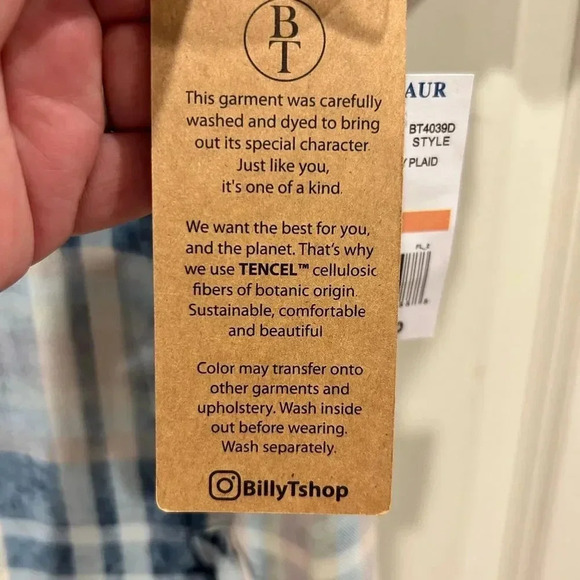 Billy T Plaid Tencel Lyocell Shirtdress‎ with Pockets Women’s size Small - Picture 8 of 12